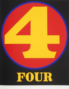 robert indiana creely numbers serigraphs four 4