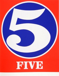 robert indiana creely numbers serigraphs five 5